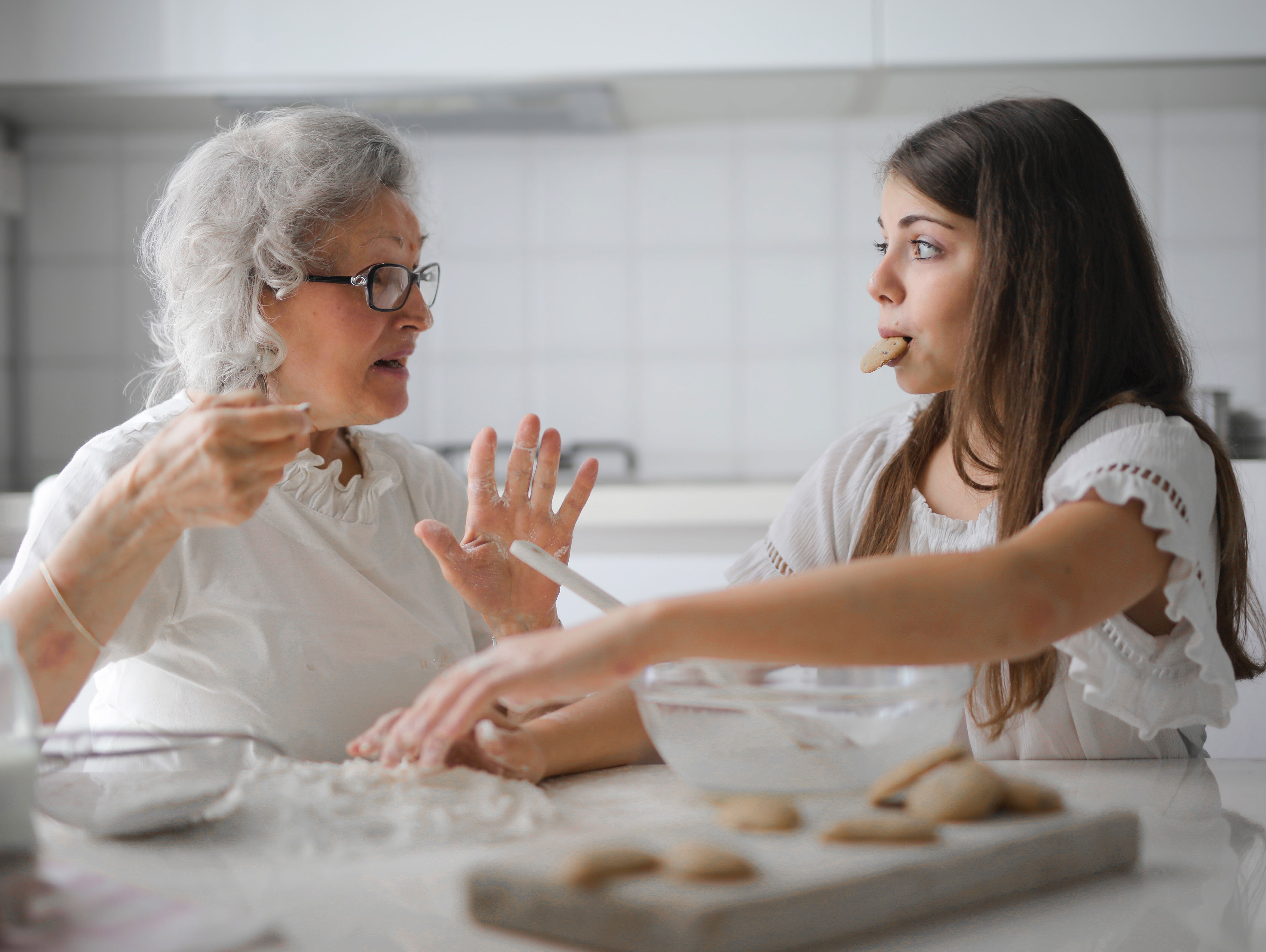 Image credits: https://www.pexels.com/photo/pensive-grandmother-with-granddaughter-having-interesting-conversation-while-cooking-together-in-light-modern-kitchen-3768146/